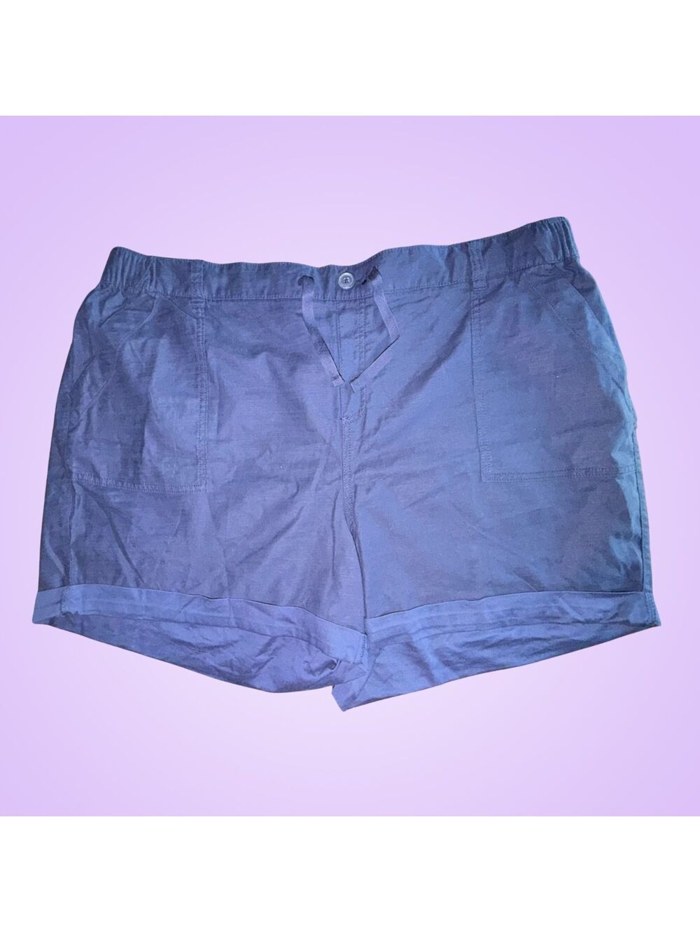Brand New Lane Bryant Navy Blue Pull On Casual Shorts Size 22/24